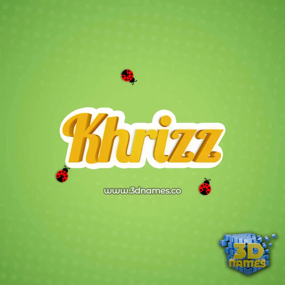 khrizz in Ladybugs style - 3D name wallpaper