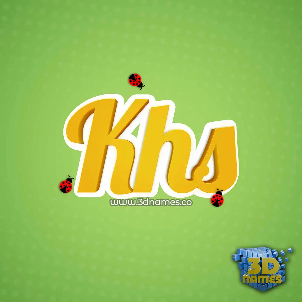khs in Ladybugs style - 3D name wallpaper