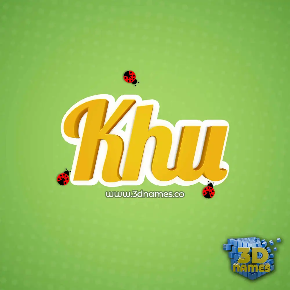 khu in Ladybugs style - 3D name wallpaper