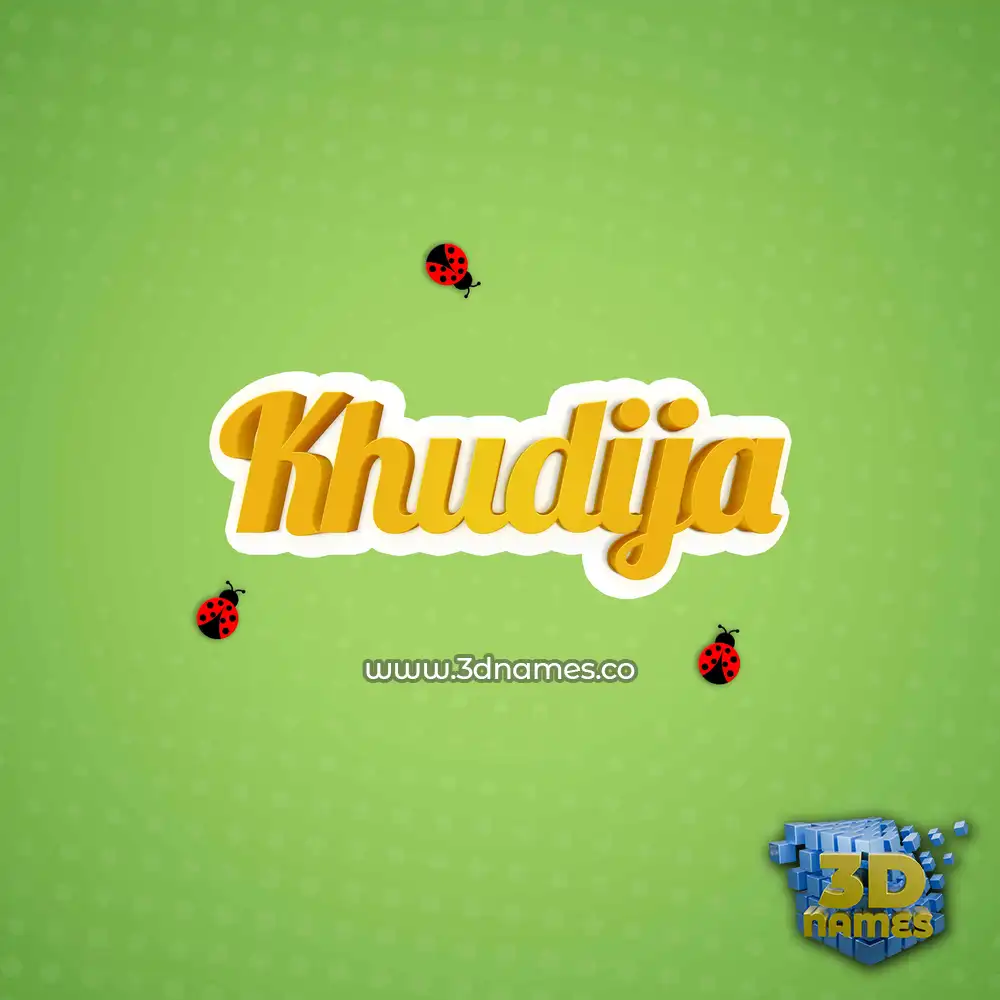khudija in Ladybugs style - 3D name wallpaper