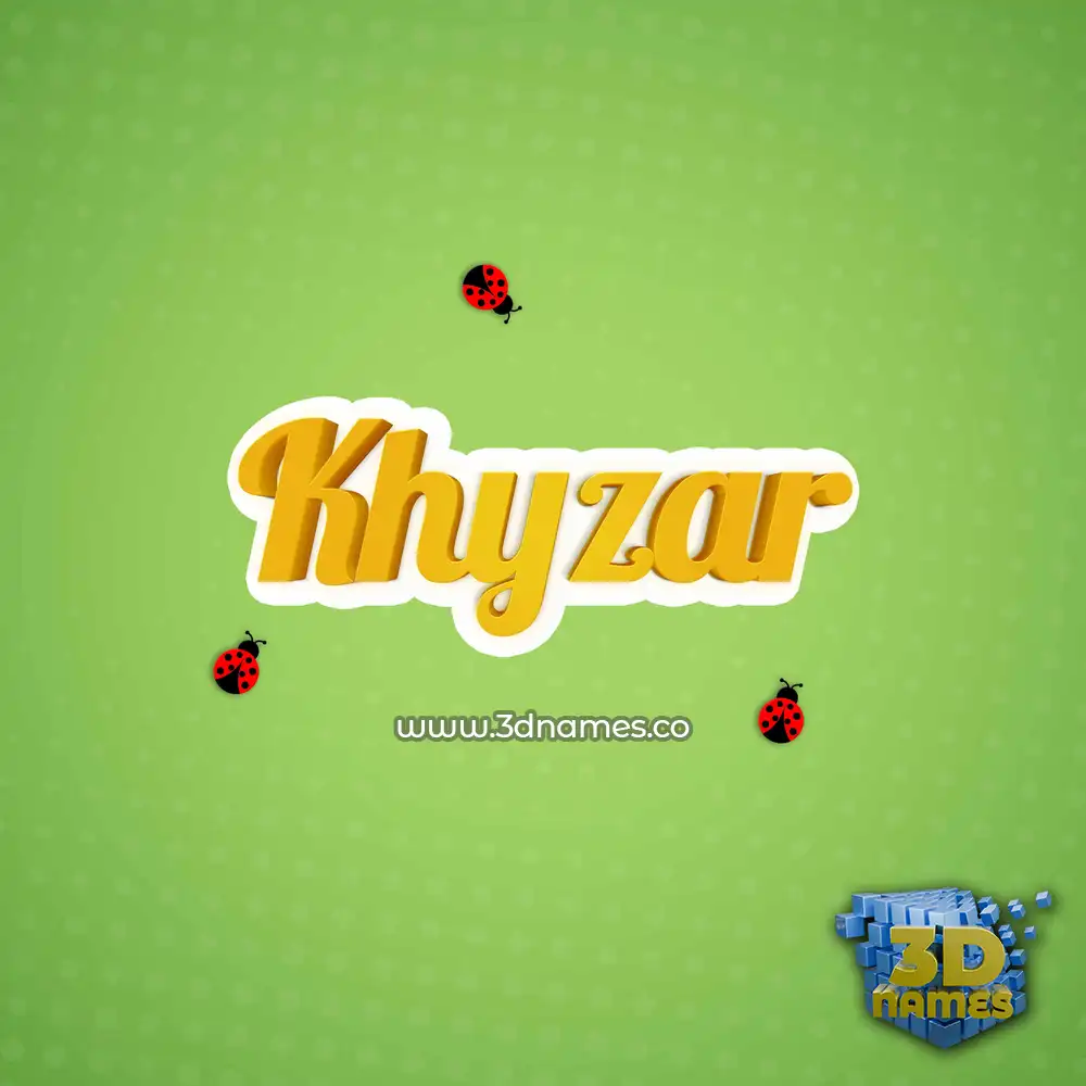 khyzar in Ladybugs style - 3D name wallpaper