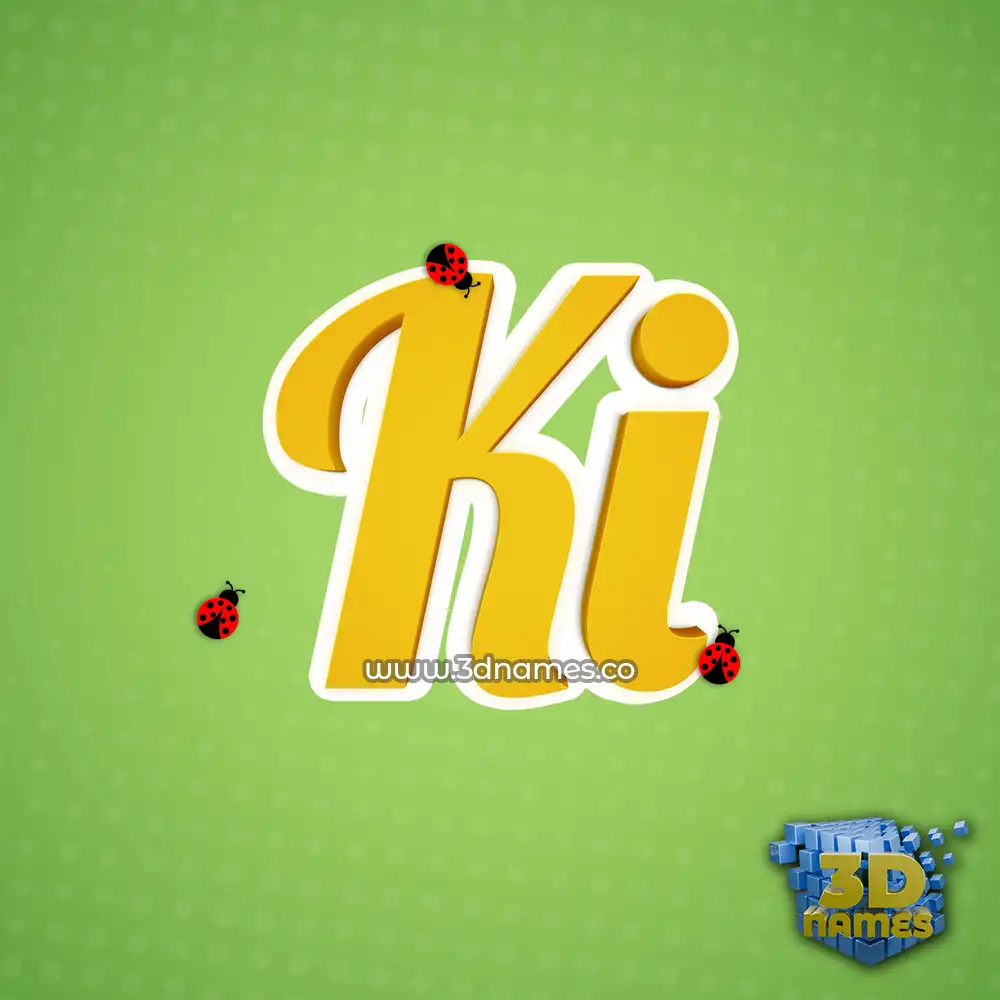 ki in Ladybugs style - 3D name wallpaper
