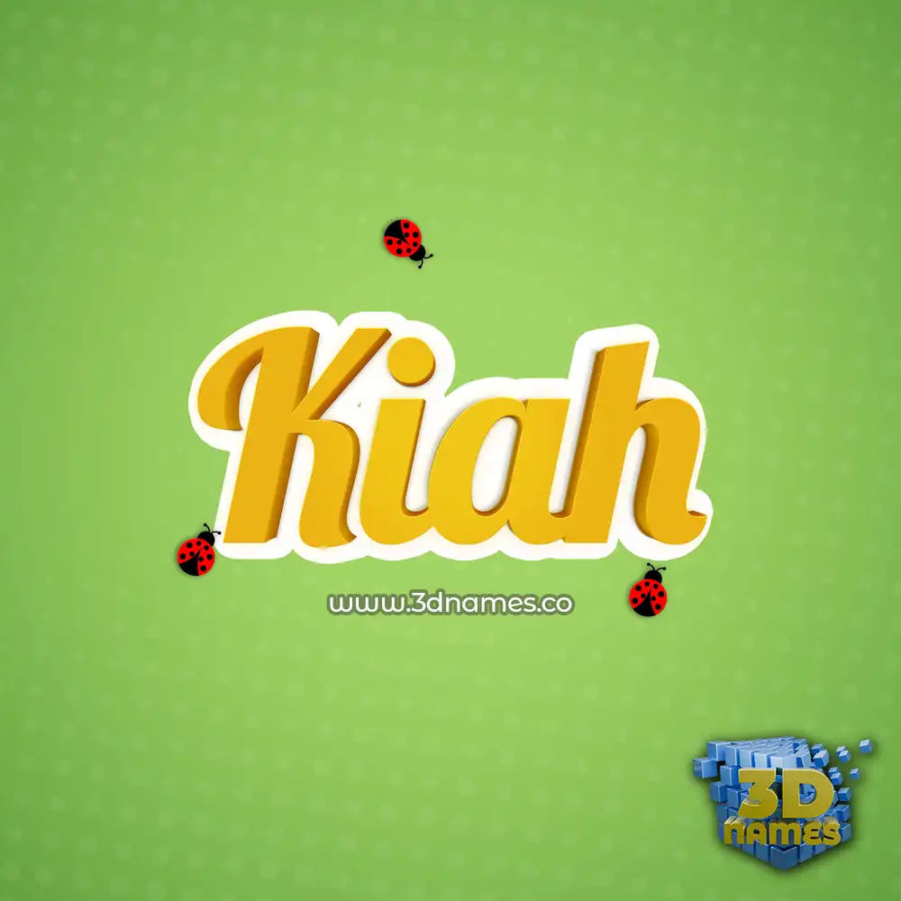 kiah in Ladybugs style - 3D name wallpaper