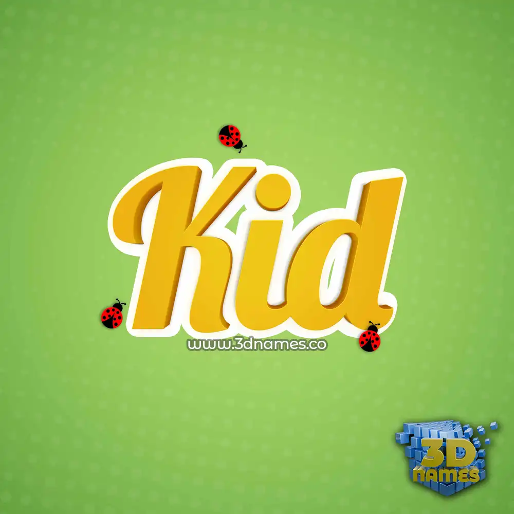 kid in Ladybugs style - 3D name wallpaper