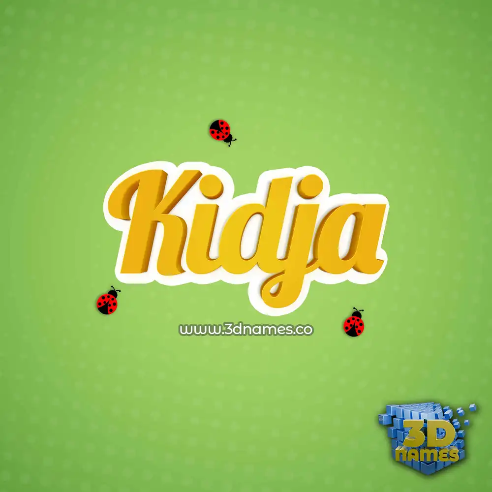 kidja in Ladybugs style - 3D name wallpaper
