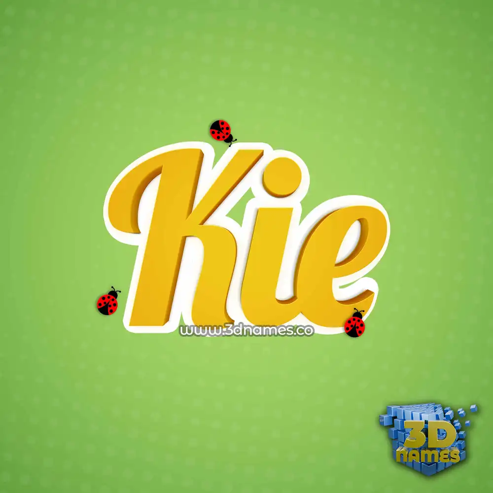 kie in Ladybugs style - 3D name wallpaper