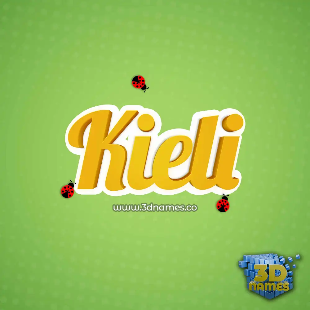 kieli in Ladybugs style - 3D name wallpaper