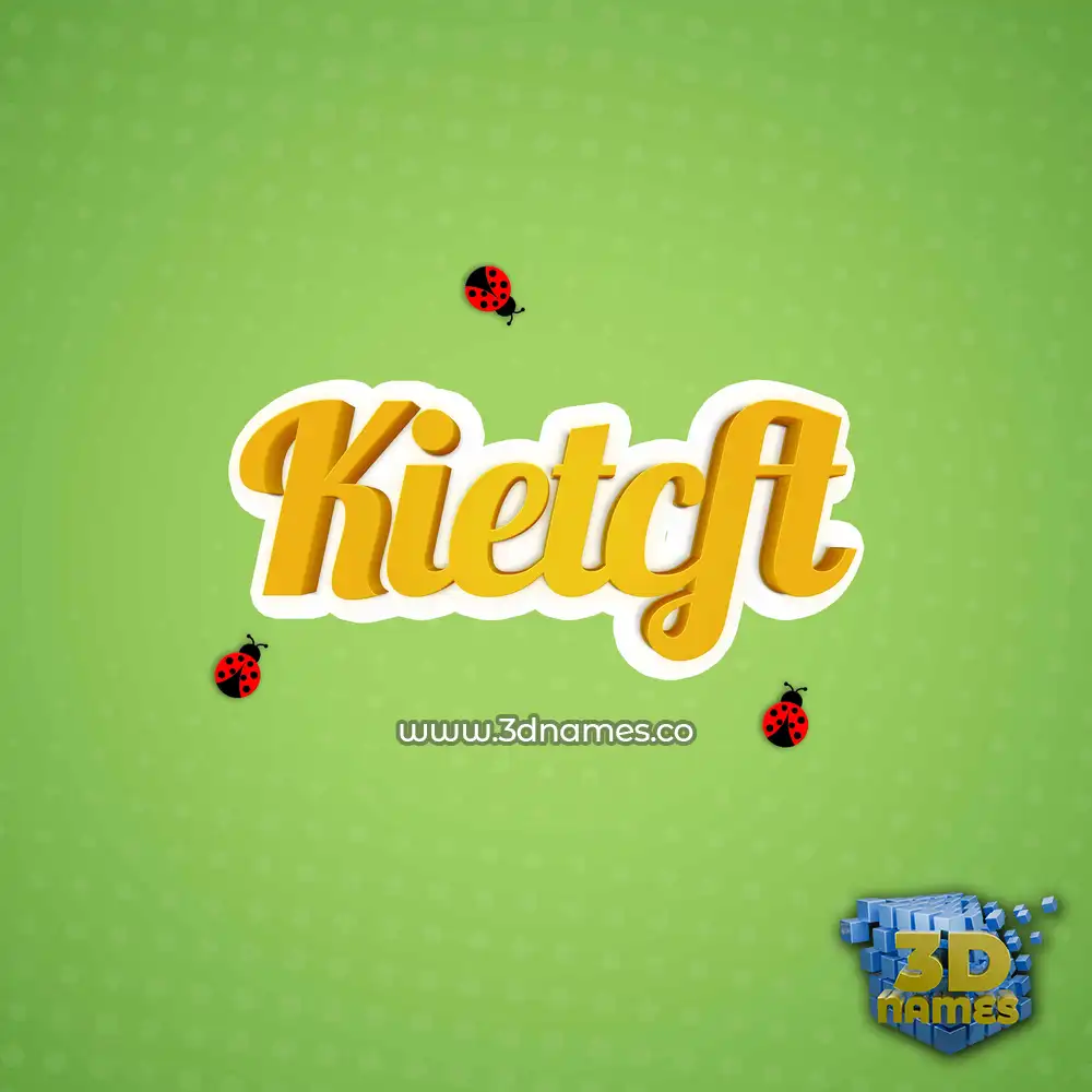 kietcft in Ladybugs style - 3D name wallpaper