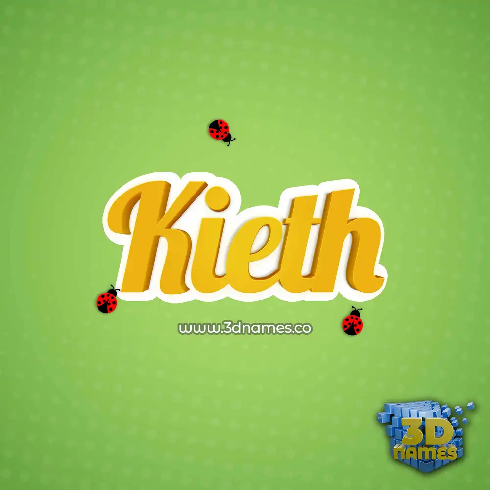 kieth in Ladybugs style - 3D name wallpaper