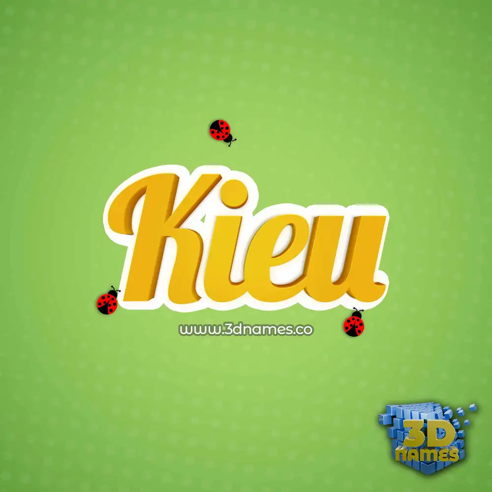 kieu in Ladybugs style - 3D name wallpaper