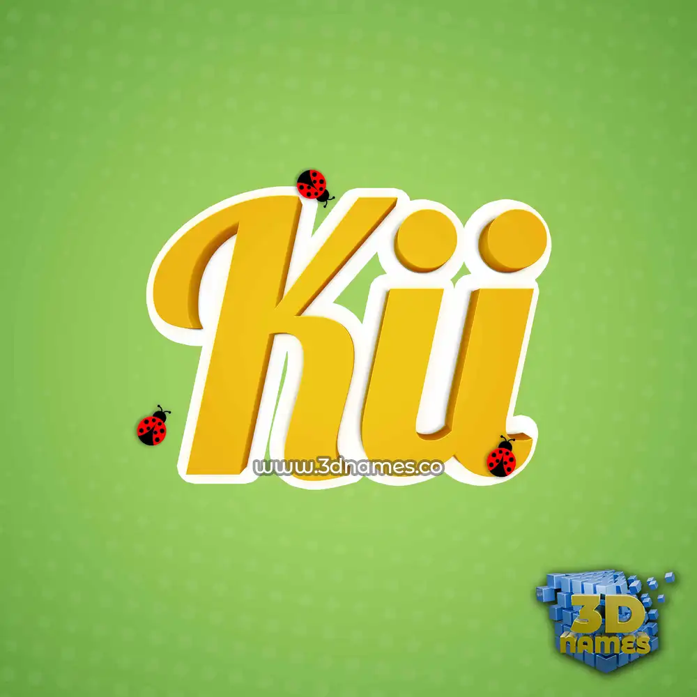 kii in Ladybugs style - 3D name wallpaper