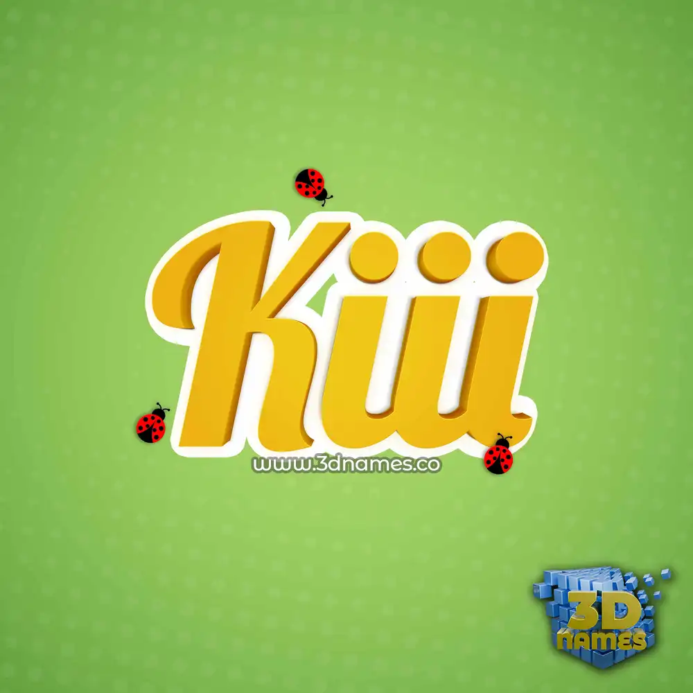 kiii in Ladybugs style - 3D name wallpaper