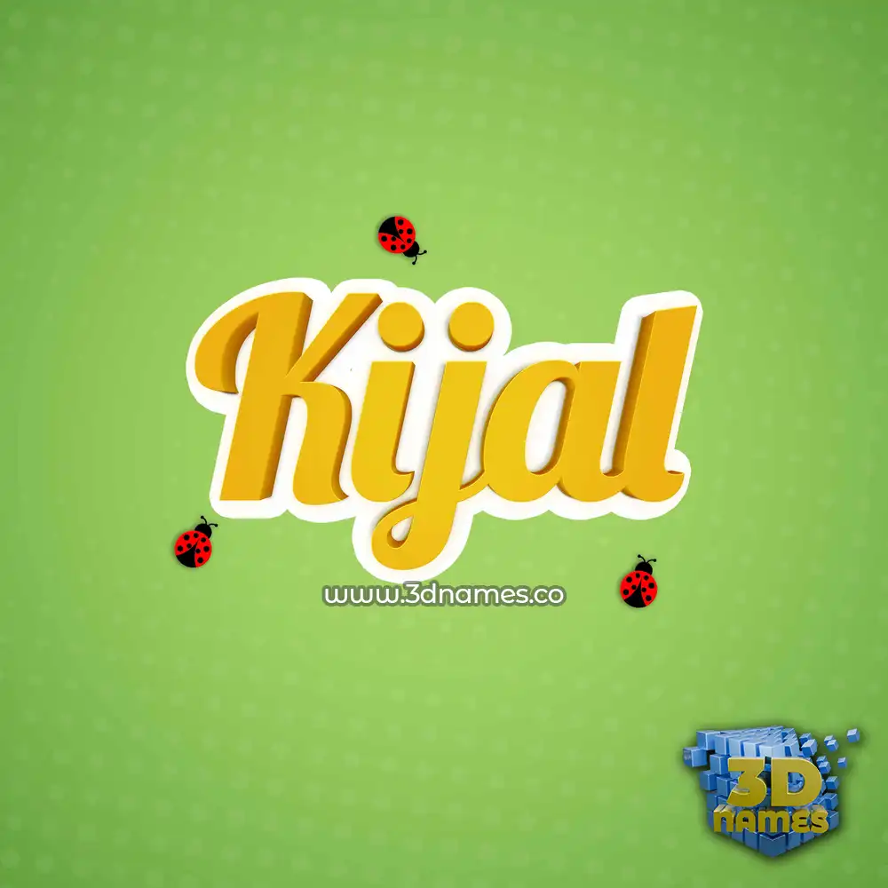 kijal in Ladybugs style - 3D name wallpaper