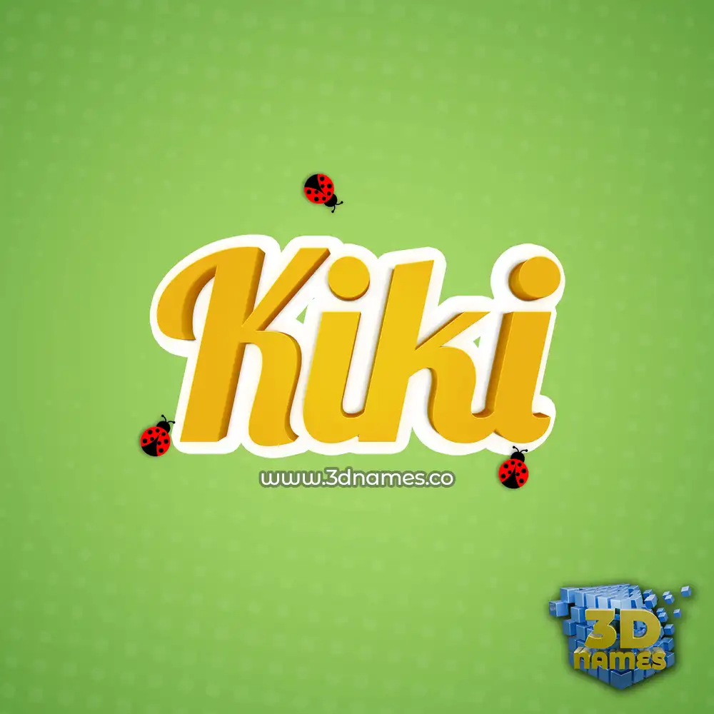 kiki in Ladybugs style - 3D name wallpaper