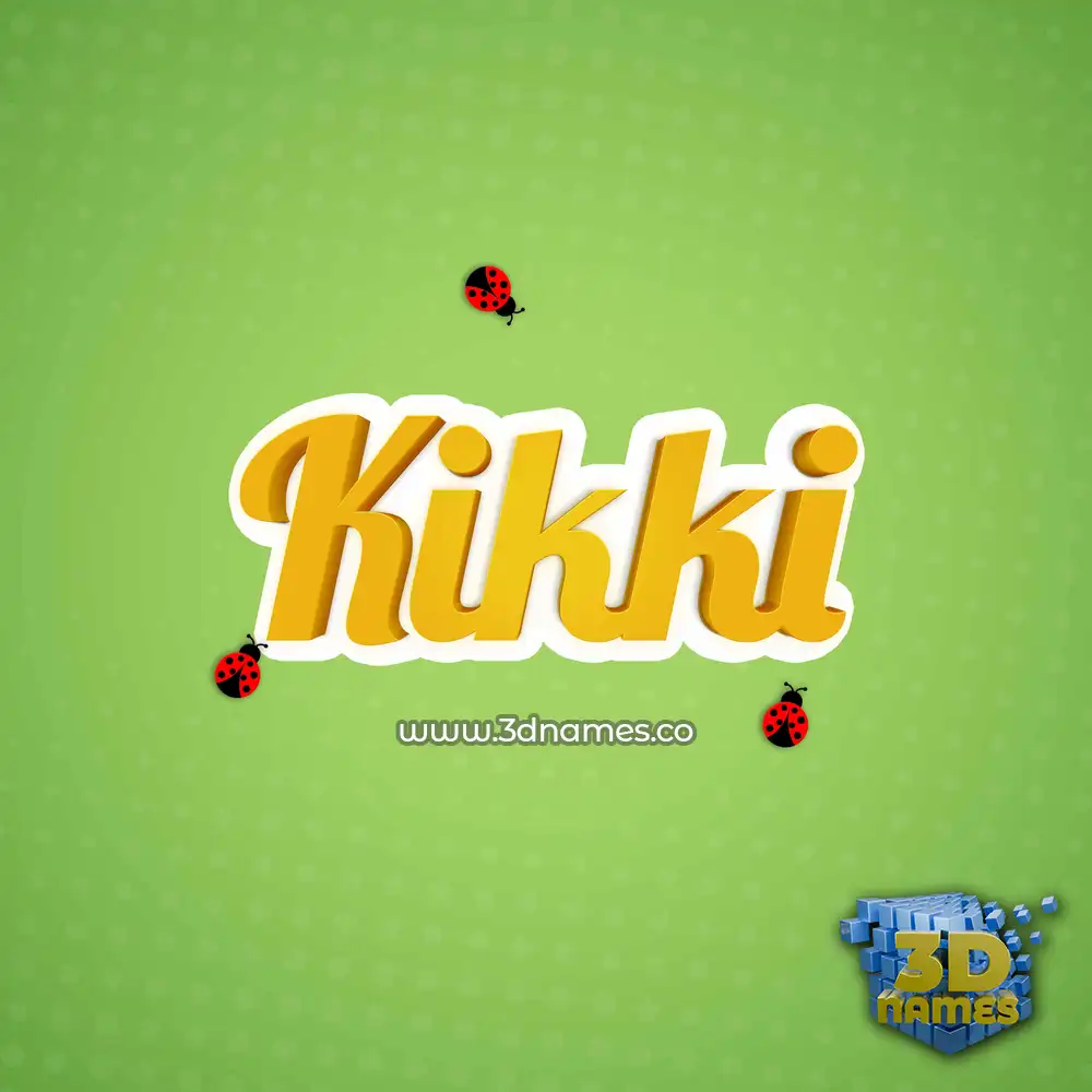 kikki in Ladybugs style - 3D name wallpaper