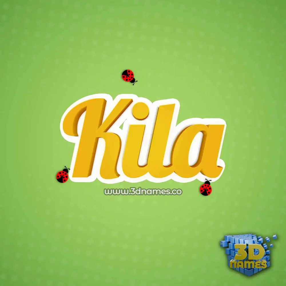 kila in Ladybugs style - 3D name wallpaper