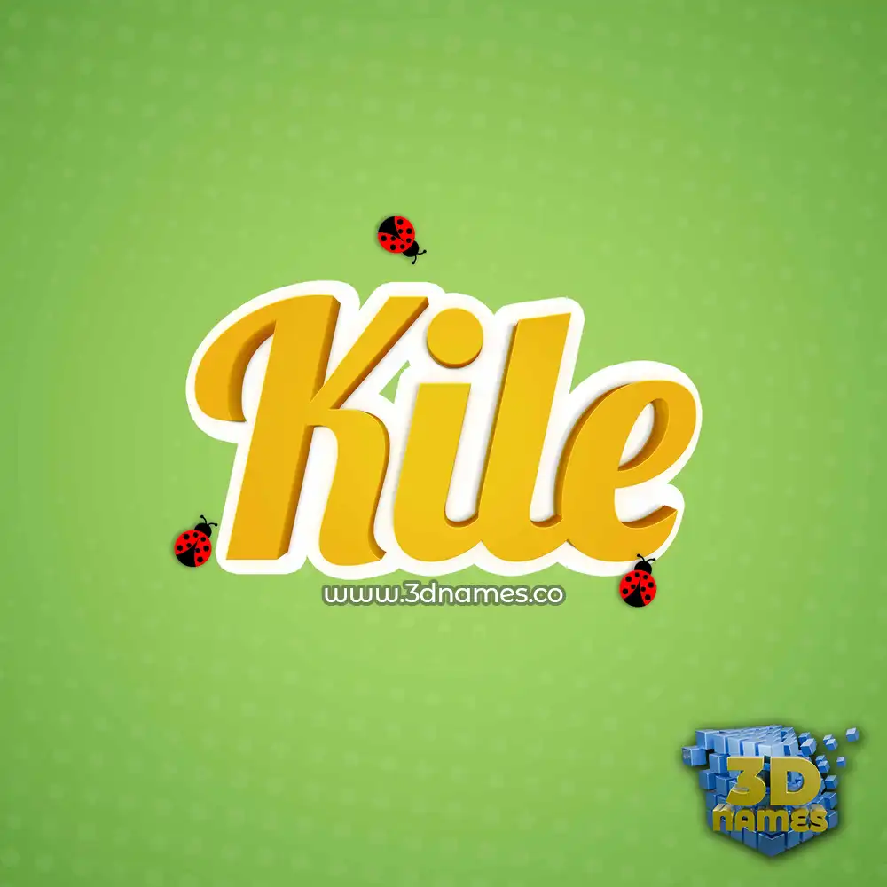 kile in Ladybugs style - 3D name wallpaper