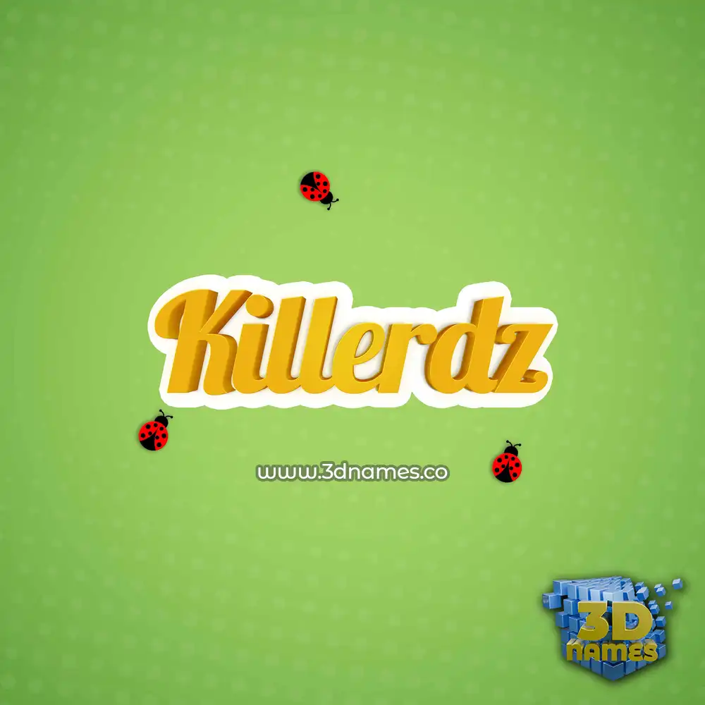 killerdz in Ladybugs style - 3D name wallpaper