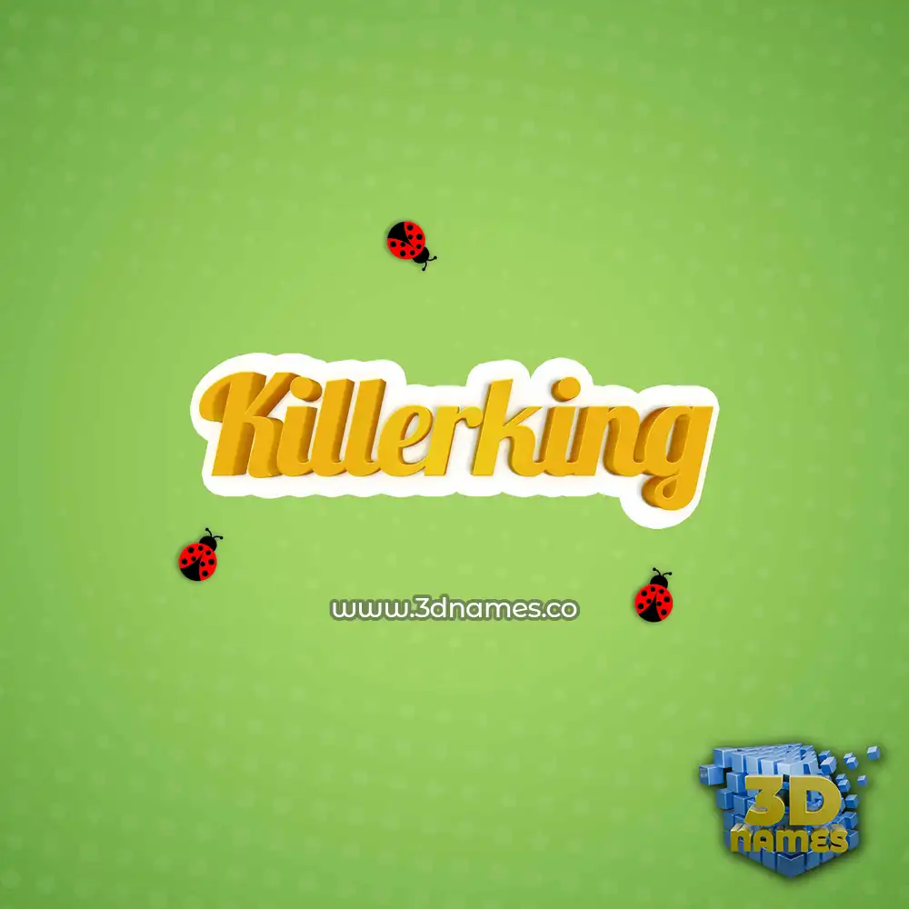 killerking in Ladybugs style - 3D name wallpaper