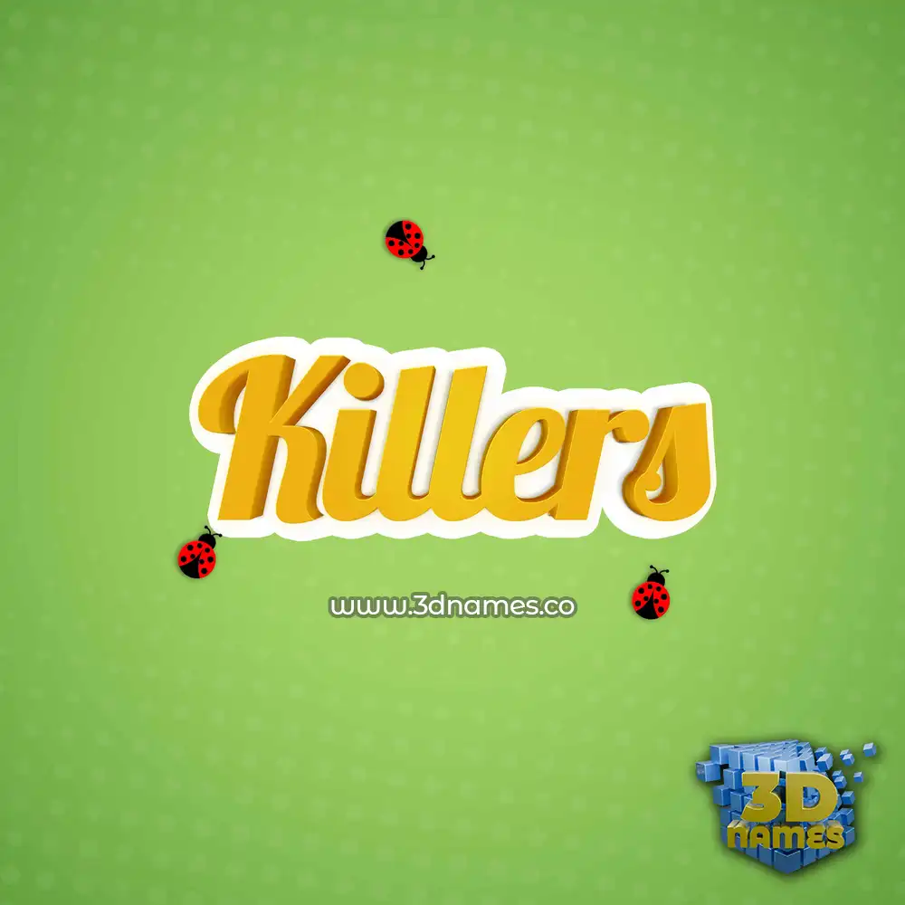 killers in Ladybugs style - 3D name wallpaper