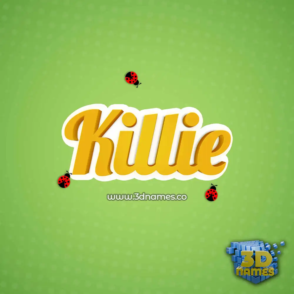 killie in Ladybugs style - 3D name wallpaper