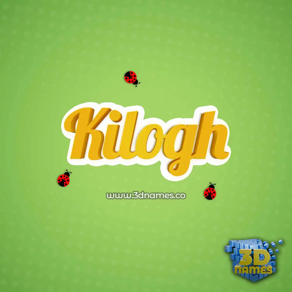 kilogh in Ladybugs style - 3D name wallpaper