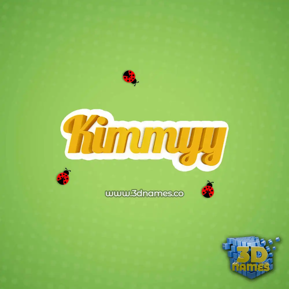 kimmyy in Ladybugs style - 3D name wallpaper