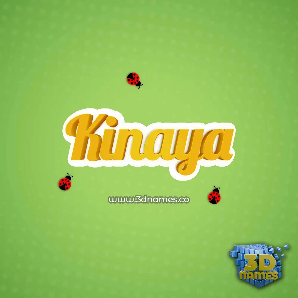 kinaya in Ladybugs style - 3D name wallpaper
