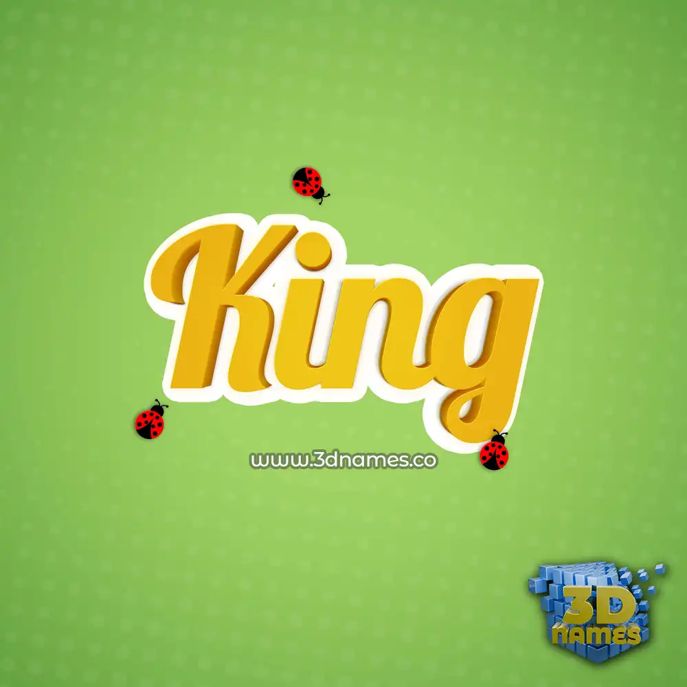 king in Ladybugs style - 3D name wallpaper