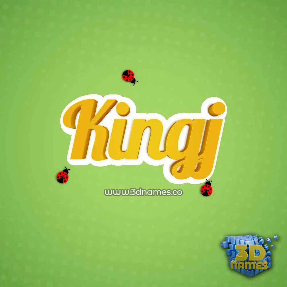 kingj in Ladybugs style - 3D name wallpaper