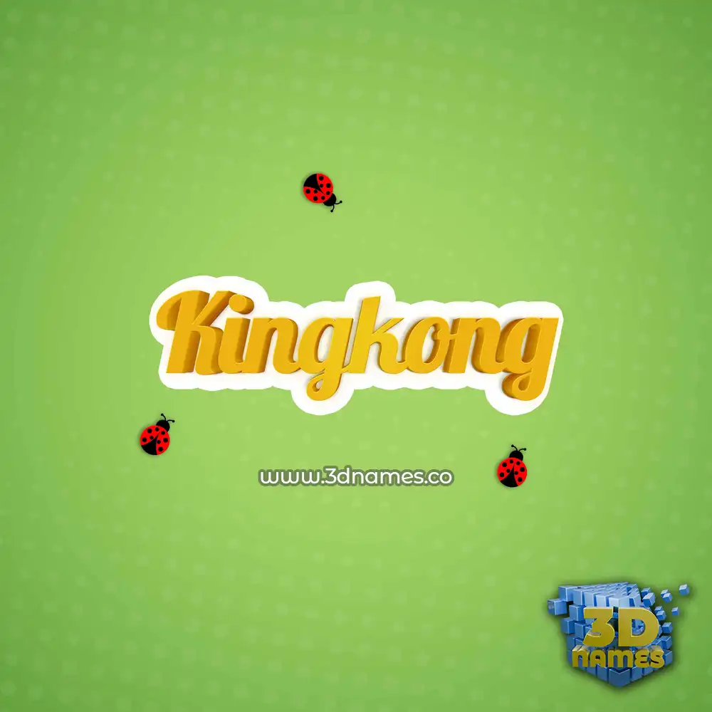 kingkong in Ladybugs style - 3D name wallpaper