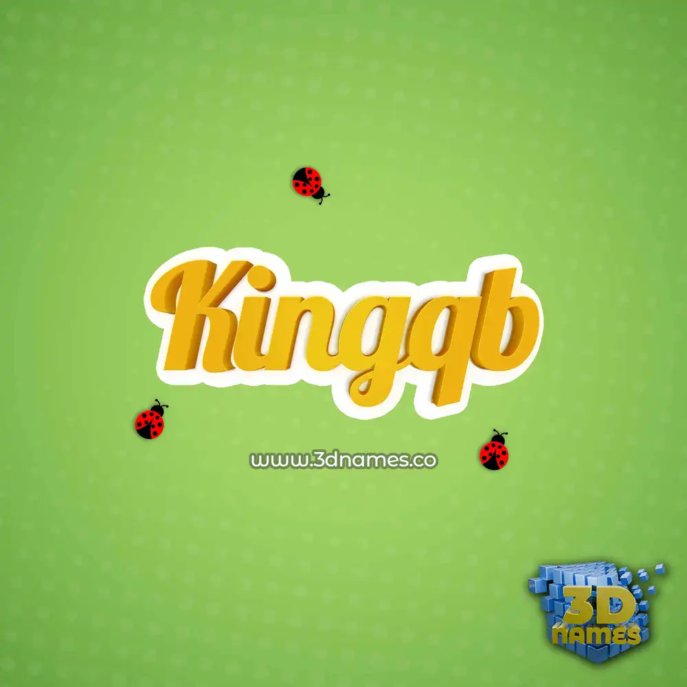 kingqb in Ladybugs style - 3D name wallpaper