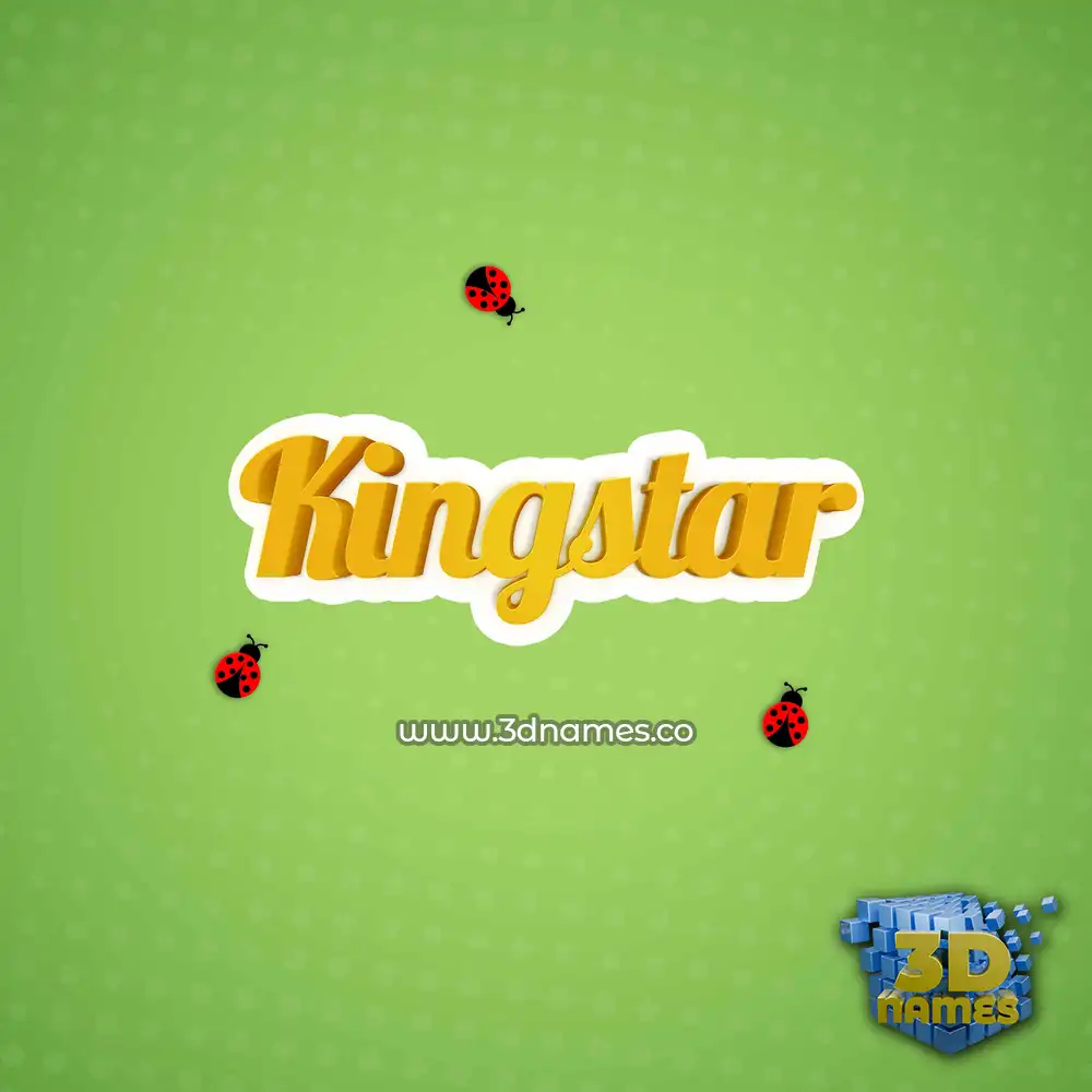kingstar in Ladybugs style - 3D name wallpaper