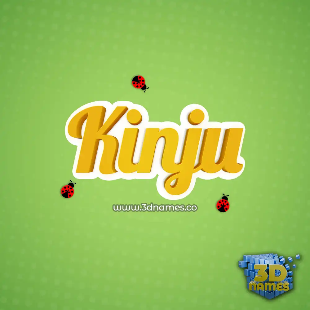kinju in Ladybugs style - 3D name wallpaper