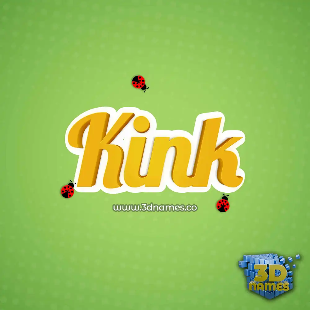 kink in Ladybugs style - 3D name wallpaper