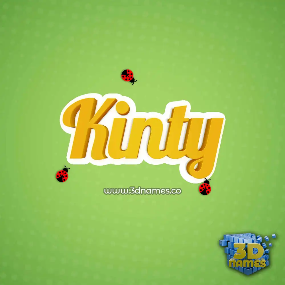 kinty in Ladybugs style - 3D name wallpaper