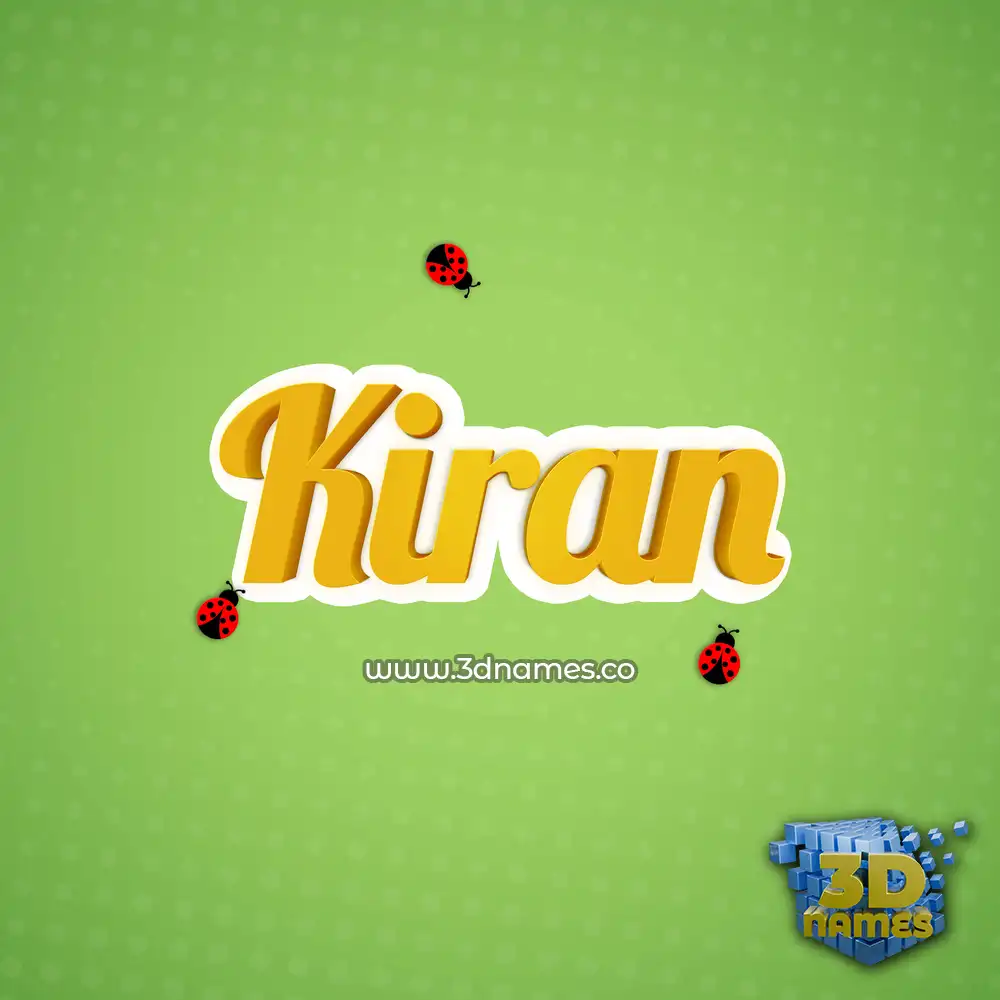 kiran in Ladybugs style - 3D name wallpaper