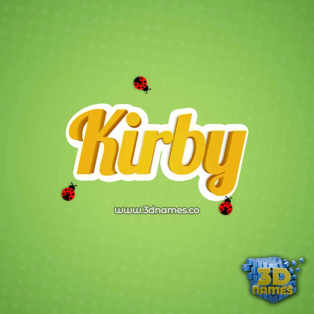 kirby in Ladybugs style - 3D name wallpaper