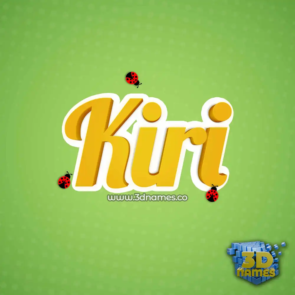 kiri in Ladybugs style - 3D name wallpaper