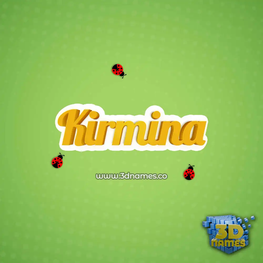 kirmina in Ladybugs style - 3D name wallpaper