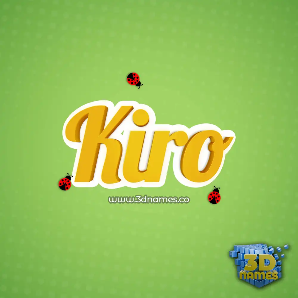 kiro in Ladybugs style - 3D name wallpaper