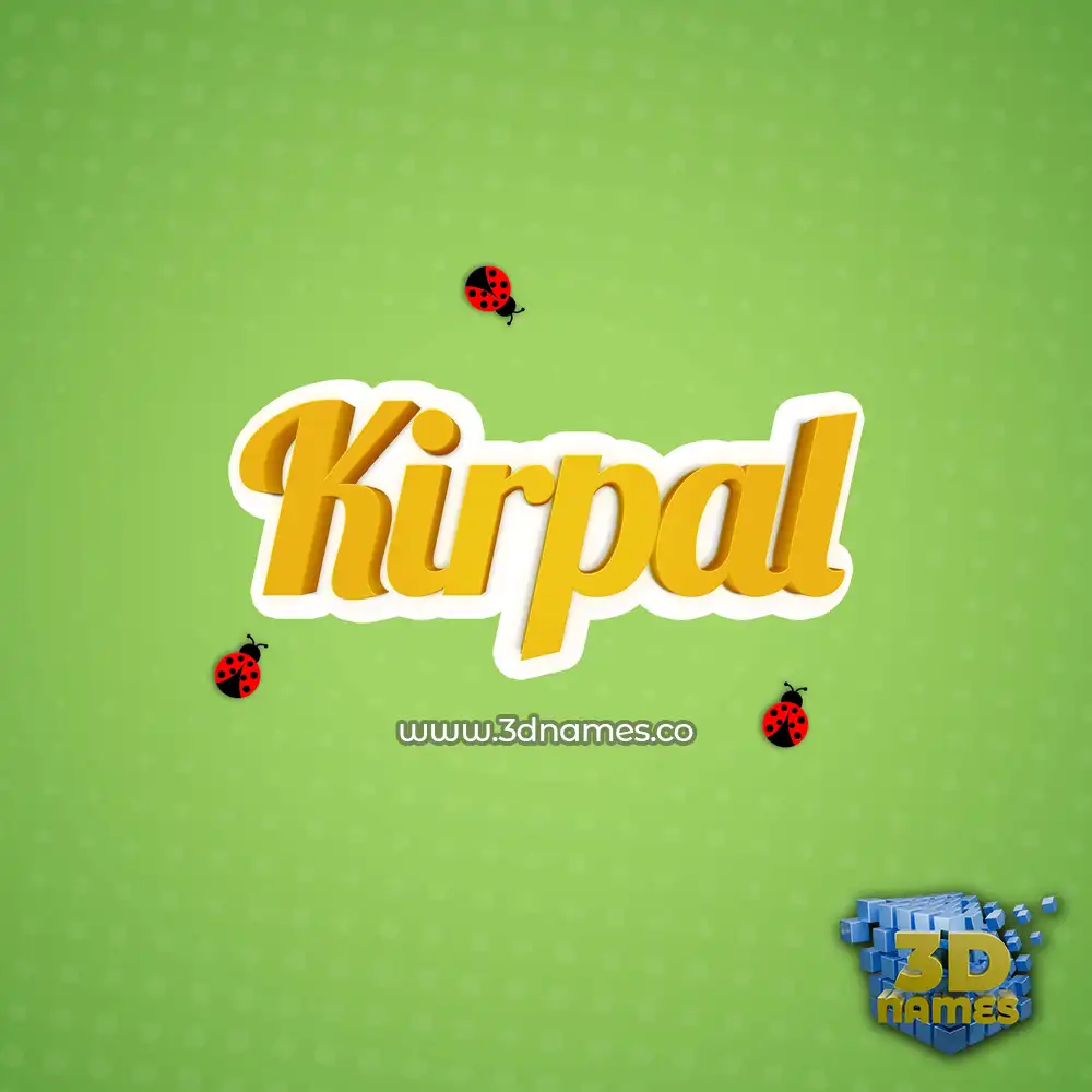 kirpal in Ladybugs style - 3D name wallpaper