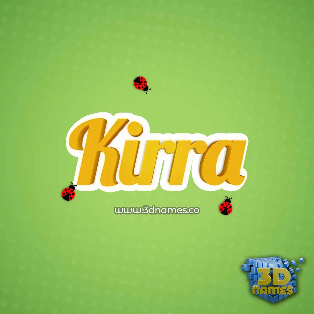 kirra in Ladybugs style - 3D name wallpaper