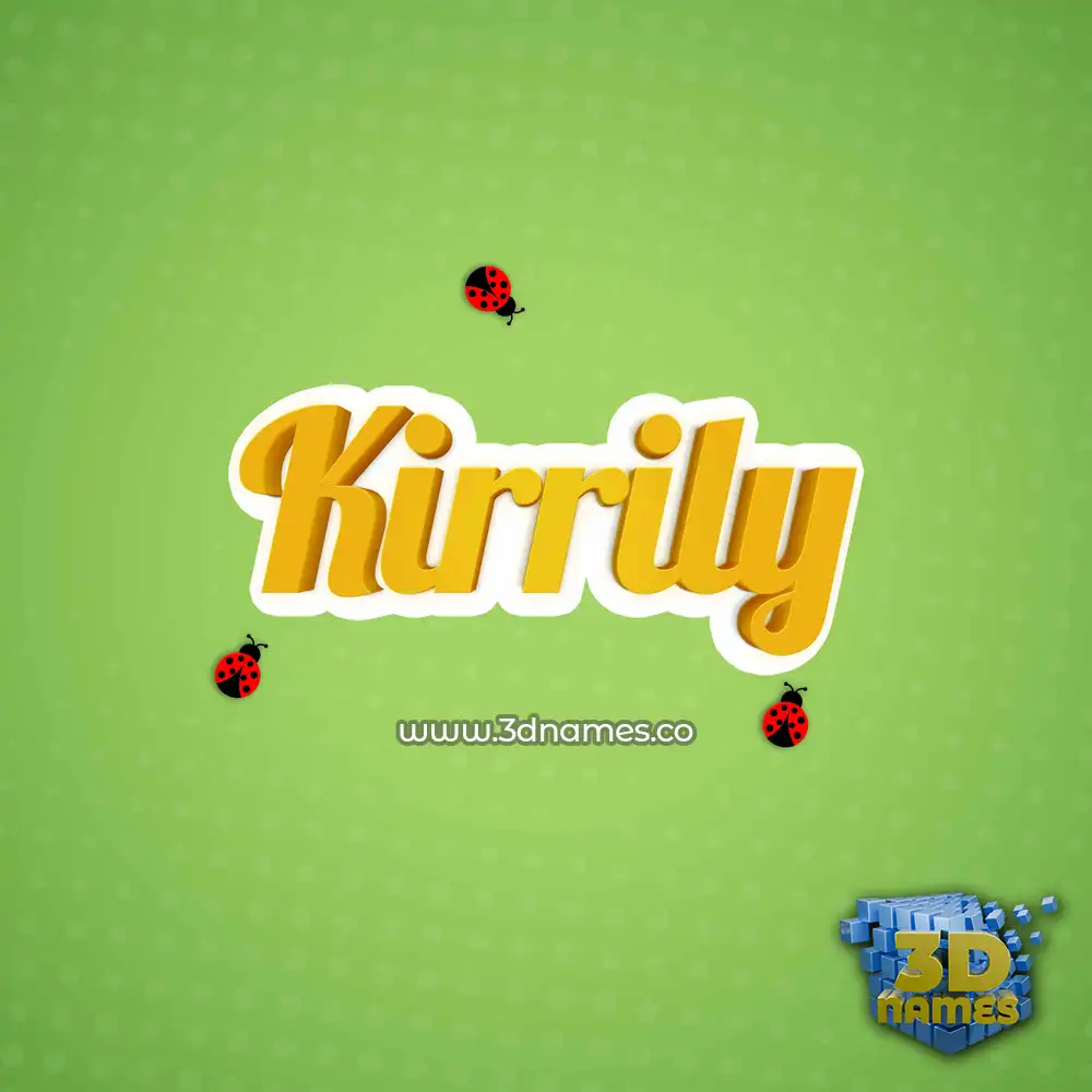 kirrily in Ladybugs style - 3D name wallpaper