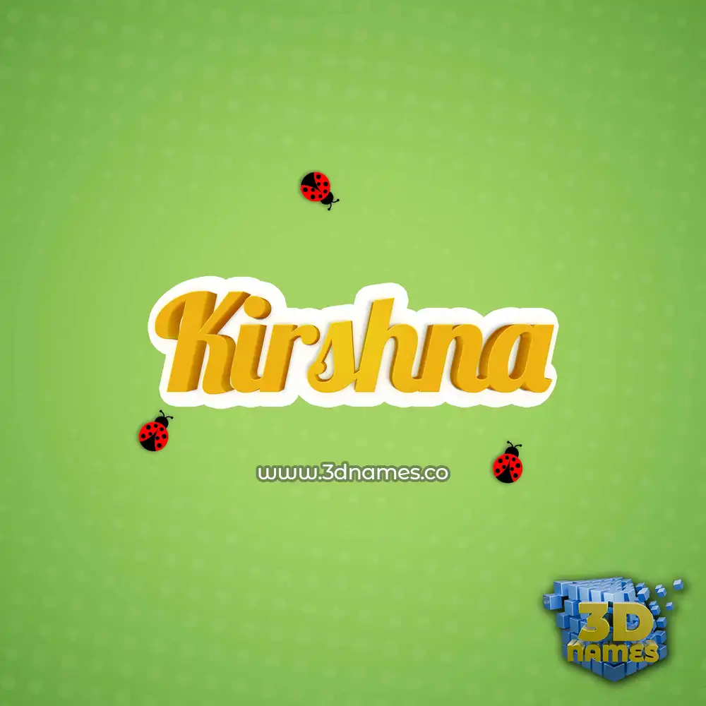 kirshna in Ladybugs style - 3D name wallpaper