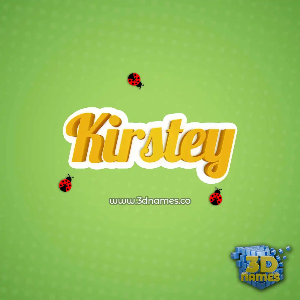 kirstey in Ladybugs style - 3D name wallpaper