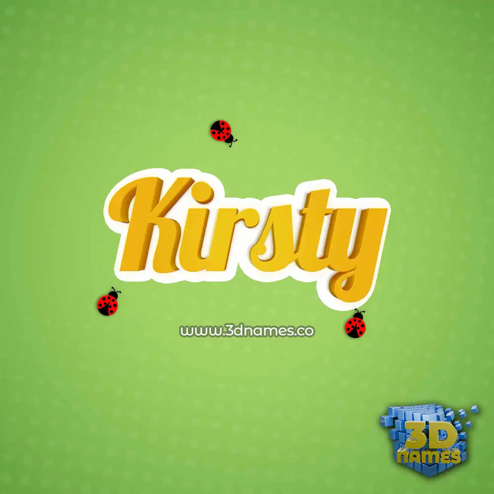 kirsty in Ladybugs style - 3D name wallpaper
