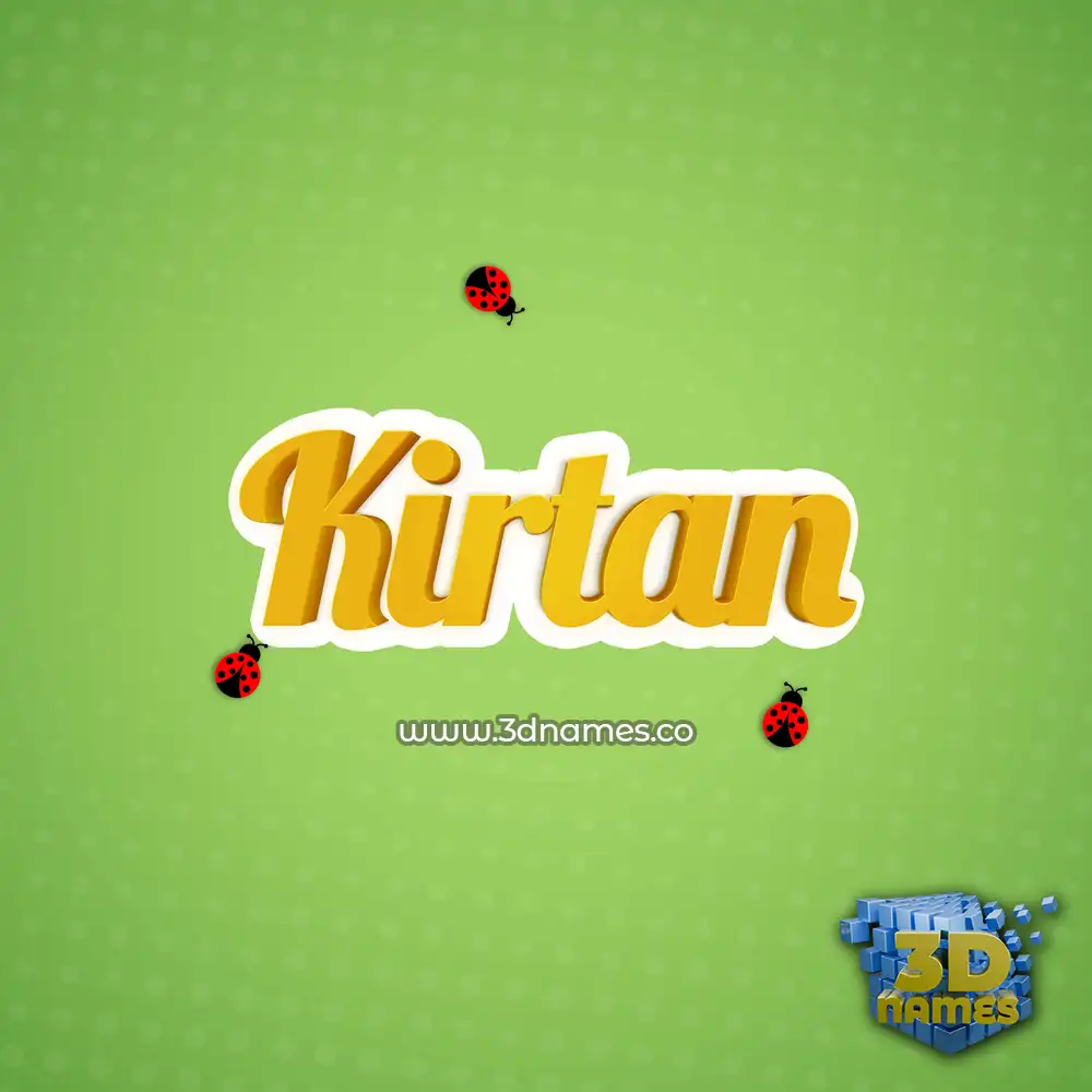kirtan in Ladybugs style - 3D name wallpaper