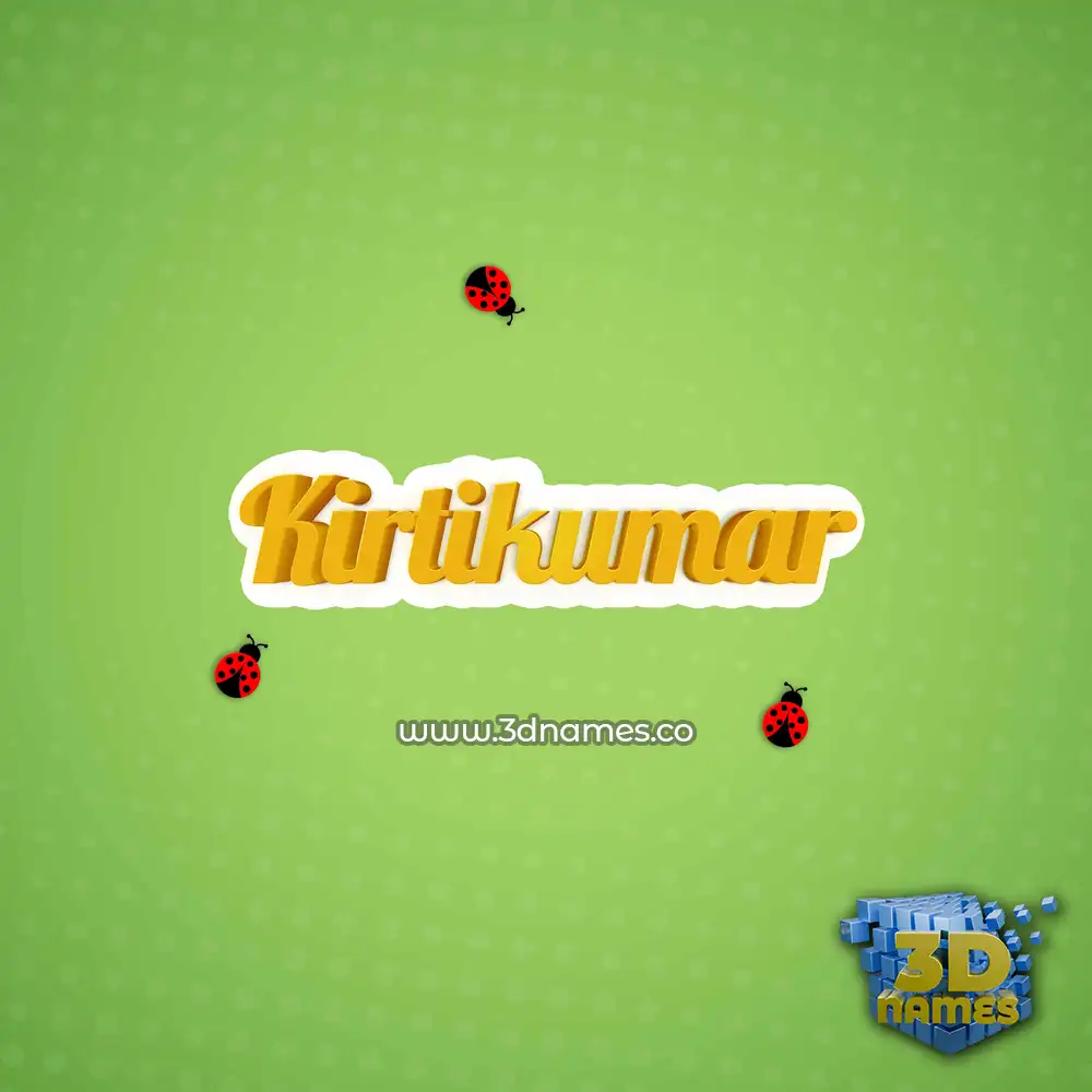 kirtikumar in Ladybugs style - 3D name wallpaper