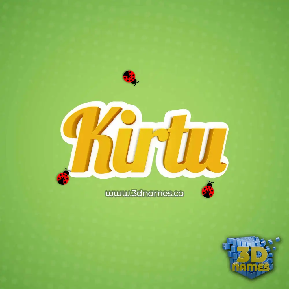 kirtu in Ladybugs style - 3D name wallpaper
